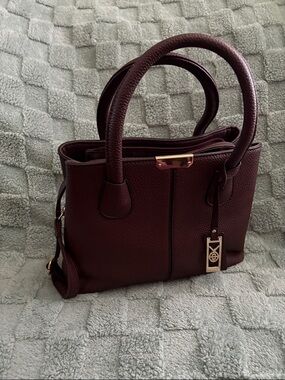 Elegant Burgundy Women's Satchel Handbag